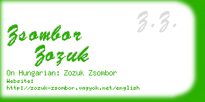 zsombor zozuk business card